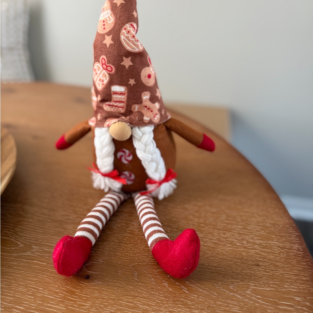 Festive Brown and Red Holiday Gnome